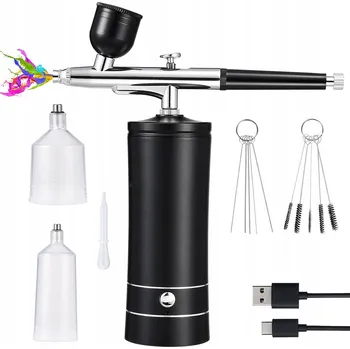 Stříkací pistole BEZDRÁTOVÁ AIRBRUSH STŘÍKACÍ PISTOLE PRO MODELÁŘE S TRYSKOU 0,3 MM