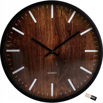 Hodiny Nástěnné hodiny do obýváku kuchyně velké 30 cm analogové imitace dřeva