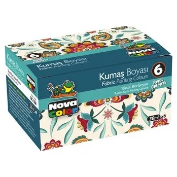 Výtvarná barva barvy na textil NC-188 30ml 6ks