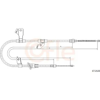 Autodíl Tažné lanko, parkovací brzda COFLE CFE17.2122