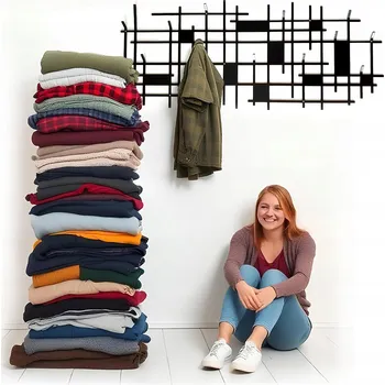 Věšák Šatní ramínko kovový Decorizzly černý