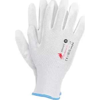 Pracovní rukavice Reis DIAMOND PU WW rukavice bílá 6-10