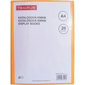Archivační box katalogová kniha Tempus 20 listů oranžová