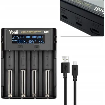 IP kamera D4S RYCHLÁ NABÍJEČKA PRO AKUMULÁTORY BATERIE AA a AAA 18650 21700 26650