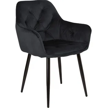 Křeslo Jídelní křeslo Nevada samet černé