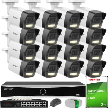 IP kamera MONITOROVACÍ SYSTÉM HIKVISION PRO 16 IP KAMER 6MPX Smart Hybrid Light Venkovní HDD 2TB