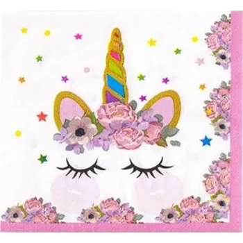 Papírový ubrousek Papírové ubrousky 33x33cm 10ks Unicorn - Cakesicq