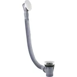Tres 03453420BM Vanová odtoková souprava click clack; matná bílá - kovová zátka a přepad 68 cm (klik klak)
