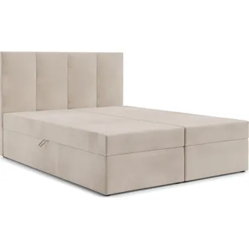 Postel Čalouněná postel VINI s úložným prostorem 160x200 cm Béžová