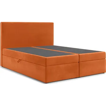 Postel Čalouněná postel SANTO s úložným prostorem 200x200 cm Hnědá