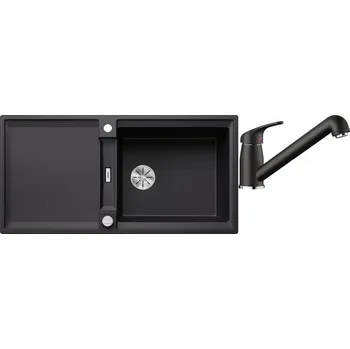 Granitový dřez Set RS Blanco Adira XL 6 S + Blanco Daras-S (černá + černá)