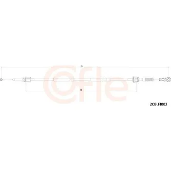 Tažné lanko, ruční převodovka COFLE 92.2CB.FI002