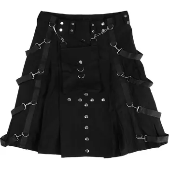 Dámská sukně kilt BLACK PISTOL - Denim - Black - S