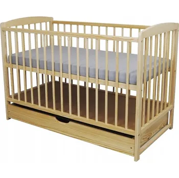 Dětská postýlka Dřevěná postýlka Senmalucha Andrzej 60 x 120 cm hnědá