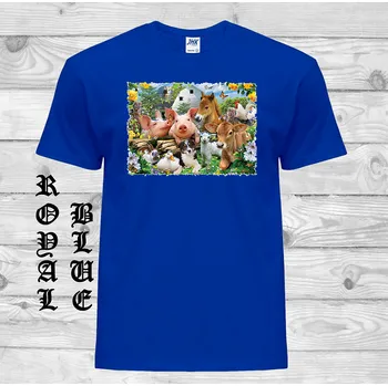 detske-levne-bavlnene-tricko-potisk-vedela-domaci-zviratka Barva: Royal blue - královsky modrá, velikost: 104