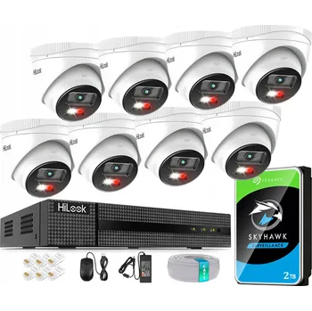 Bezpečnostní kamera Sada monitoringu 8 IP kamer IPCAM-T6-30DL 6Mpx Dual Light PoE s 2TB diskem