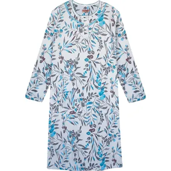 Body Emilka hřejivá noční košile pod kolena 6552 XL modrá