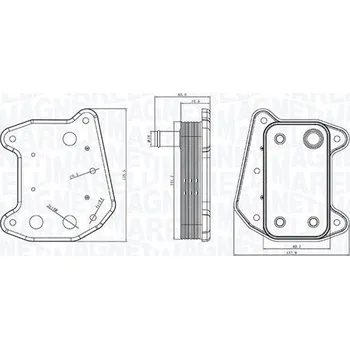 Chladič motoru Olejový chladič, motorový olej MAGNETI MARELLI 350300001700