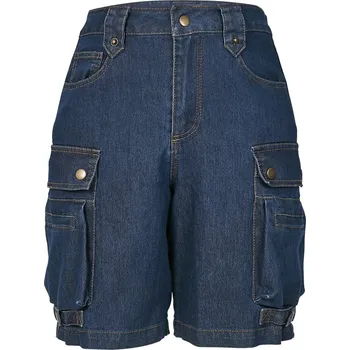 Dámské kalhoty Kraťasy Nu Denmark 8406-15 tmavě modré džínové v cargo stylu Velikost: 36