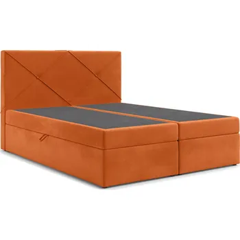 Postel Čalouněná postel VERDE s úložným prostorem 160x200 cm Hnědá