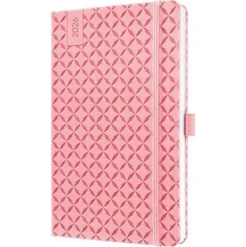 Diář Diář "Jolie", růžová, A5, týdenní, 2026, tvrdé desky, SIGEL J6111