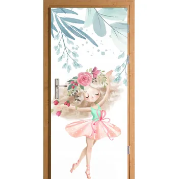 Fototapeta Fólie na dveře, samolepka pro děti - malá baletka