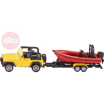 Dětské zboží SIKU Auto jeep Wrangler set s člunem model kov 1658 | 31
