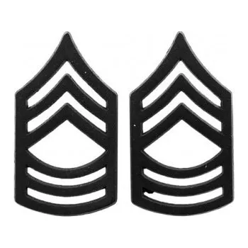 Armda U.S. Odznak hodnosti Army MASTER SERGEANT SUBDUED ČERNÝ