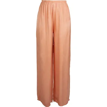 Dámské kalhoty Kalhoty Nu Denmark 8424-10 světle oranžové saténové Velikost: 38