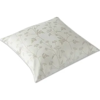 Povlak na dekorativní polštářek Damaškový povlak na polštář 40x40 GALA Bylinkový ráj šedozelený
