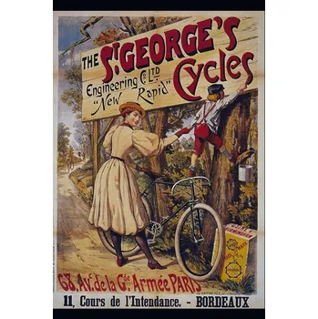 Plechová cedule Plechová retro cedule - St. Georges Cycles Provedení: Hliník: 30 x 20 cm