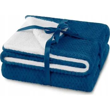 Prostěradlo Přikrývka AmeliaHome z mikrovlákna 220 cm x 240 cm modrá