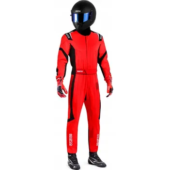 Moto bunda Kombinéza Sparco Thunder homologace FIA 8877-2022 červeno-černá XXL