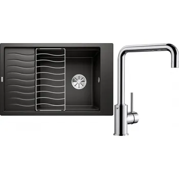 Granitový dřez Set RS Blanco Elon XL 6 S + Blanco Mili (antracit + chrom)
