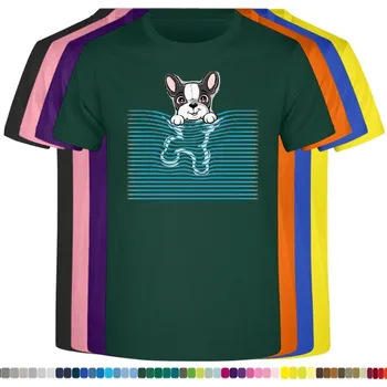 Pánské tričko panske-levne-bavlnene-tricko-digi-potisk-pejsek-roleta Barva: Bottle green - lahvově zelená, velikost: XXL