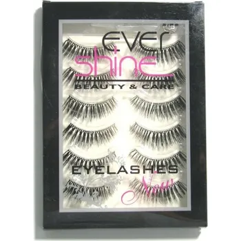 Péče o řasy a obočí Umělé Řasy na Pásku Hedvábné Černé SADA 6 PÁRŮ + LEPIDLO F-14