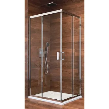 EBS Nova Čtvrtkruhový Sprchový Kout Chrom 90x90 cm barva skla: čiré