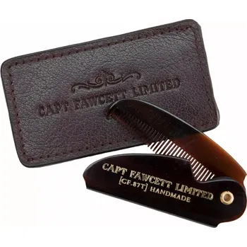Péče o vousy Captian Fawcett Leather Case for Moustache Comb - Kožené pouzdro na skládací hřeben CF.87T