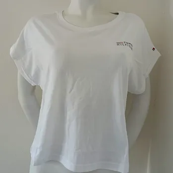 Dámské tričko UW0UW03632 YBR bílé - Tommy Hilfiger M