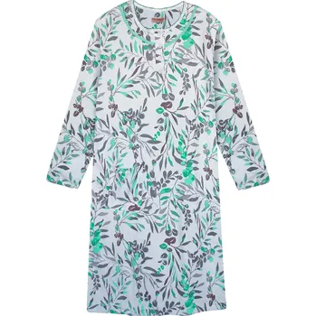 Body Emilka hřejivá noční košile pod kolena 6552 XL světle zelená