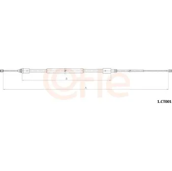 Lanko parkovací brzdy Tažné lanko, parkovací brzda COFLE 92.1.CT001