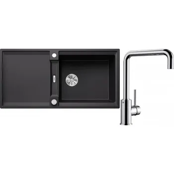 Granitový dřez Set RS Blanco Adira XL 6 S + Blanco Mili (bílá soft + chrom)