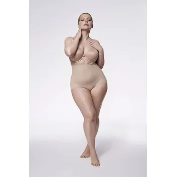 Dámské stahovací prádlo Dámské kalhotky s vysokým pasem 241 Béžové přírodní M