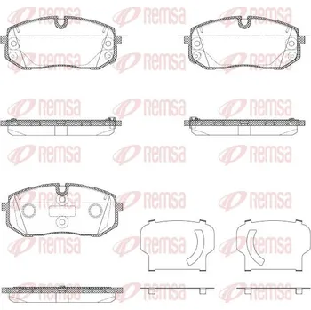 Brzdová destička Sada brzdových destiček, kotoučová brzda REMSA 1302.10