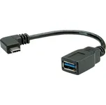 Roline USB kabel USB 2.0 USB-C ® zástrčka, USB-A zásuvka 0.15 m černá 11.02.9031