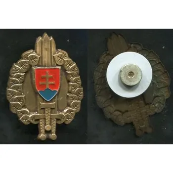 SLOVENSKO. Vojenský odznak - bronzový.