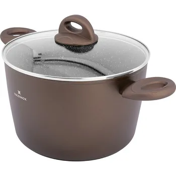 Hrnec Valdinox Aurum Kastrol s nepřilnavým povrchem s poklicí, 24 cm, 6 l, hnědá