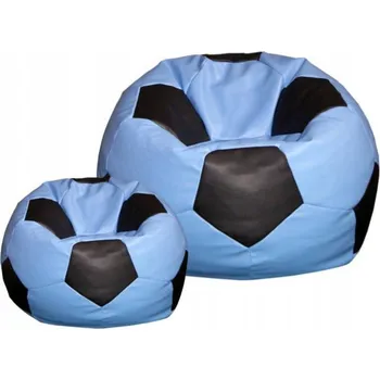 Sedací pytel TopKing Sedací vak míč XXXL 100 cm + podnožník XL 35 cm, modro/černý