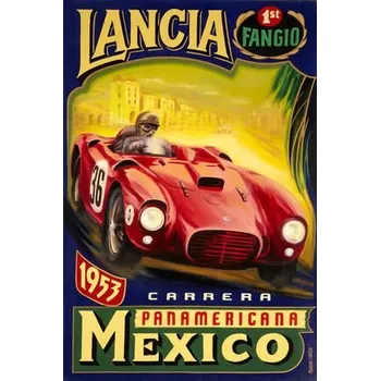 Plechová cedule Plechová retro cedule - Lancia 1953 Provedení: Hliník: 30 x 20 cm