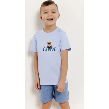 Pánské pyžamo 3411 CHLAPECKÁ PYŽAMA LUCAS 122-140 modrá 140